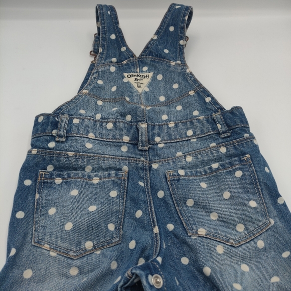 OshKosh B'gosh Toddler Girls Denim Overalls 18mo - Picture 5 of 8
